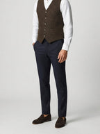 Men's Classic Tweed Tailored Wedding Waistcoat