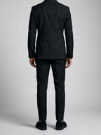 Men's Classic Wrap Front Single Button Blazer with Peak Lapels