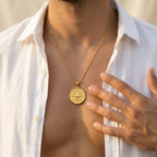 Men's Compass Pendant Necklace