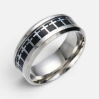 Men's Cross Grid Ring