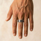Men's Cross Grid Ring