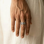 Men's Cross Grid Ring