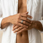 Men's Cross Grid Ring