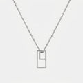 Men's Double Rectangle Pendant Necklace