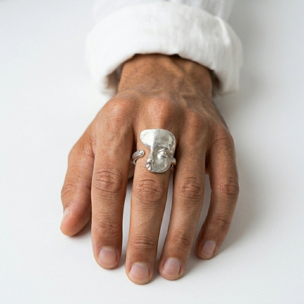 Men's Face Profile Ring
