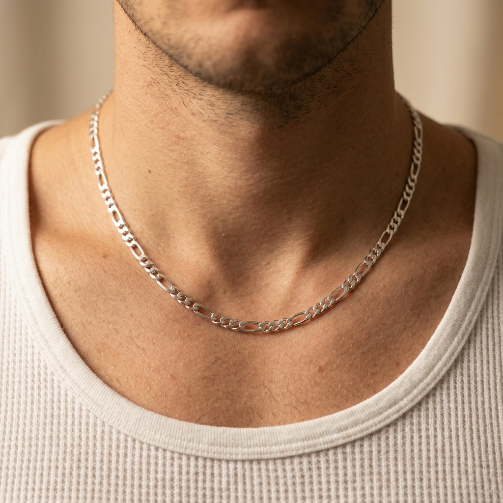 Men's Figaro Link Chain Necklace