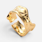 Men's Hammered Cuff Ring