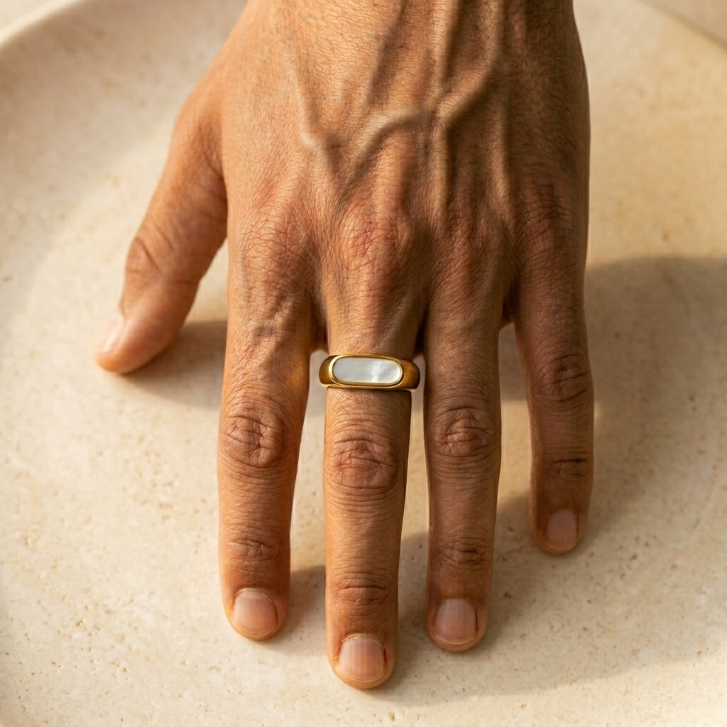 Men's Inlay Signet Ring