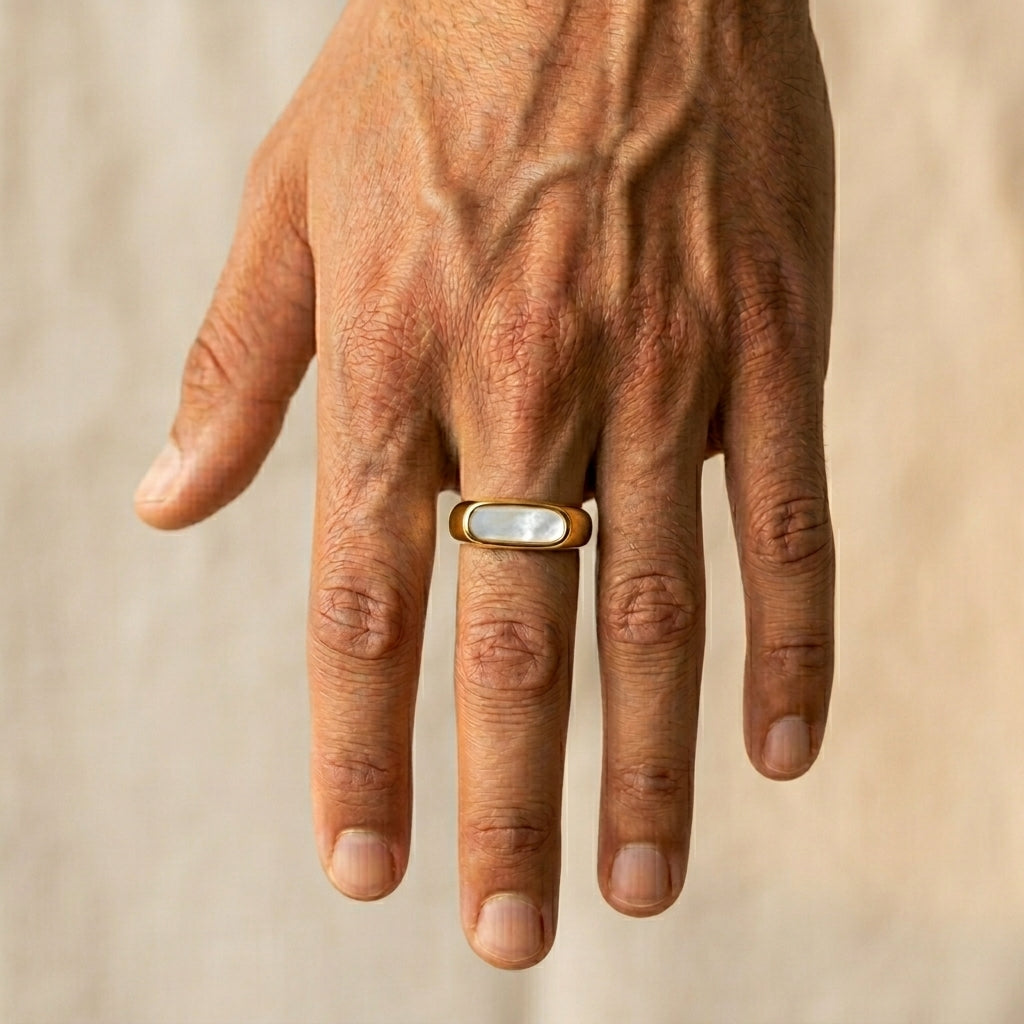 Men's Inlay Signet Ring