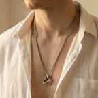 Men's Interlocking Triangle Pendant Necklace