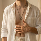 Men's Interlocking Triangle Pendant Necklace