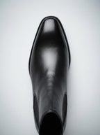 Men's Leather Chelsea Boots with Square Toe