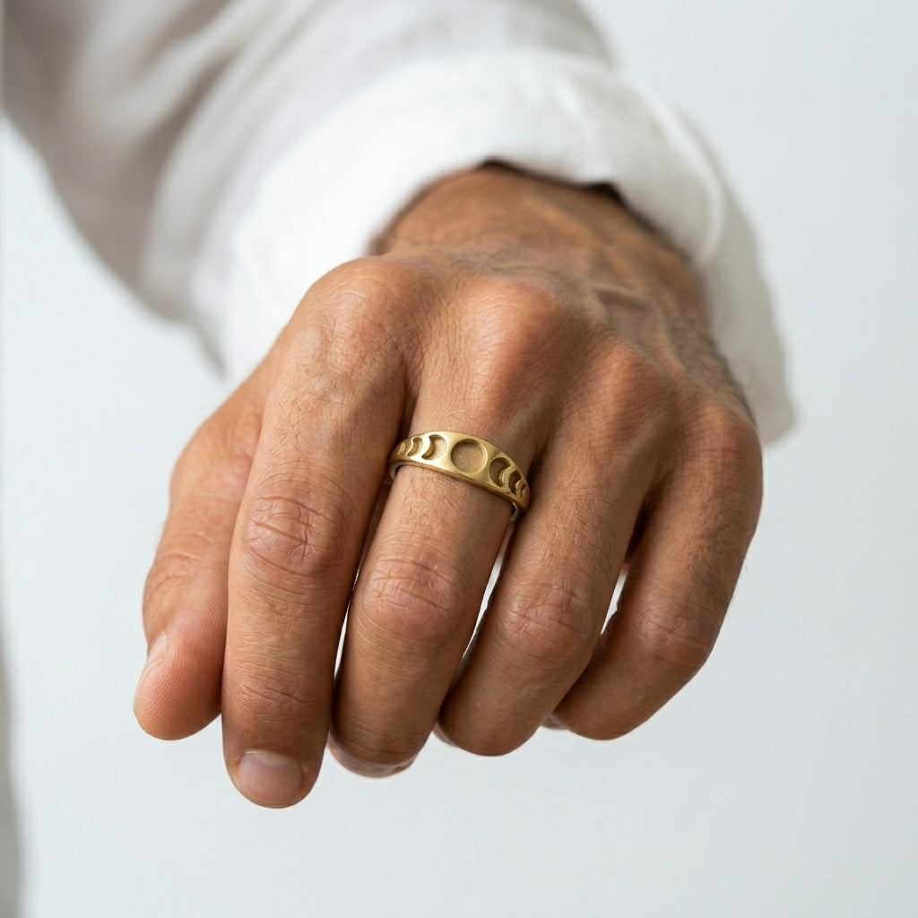Men's Moon Phase Ring