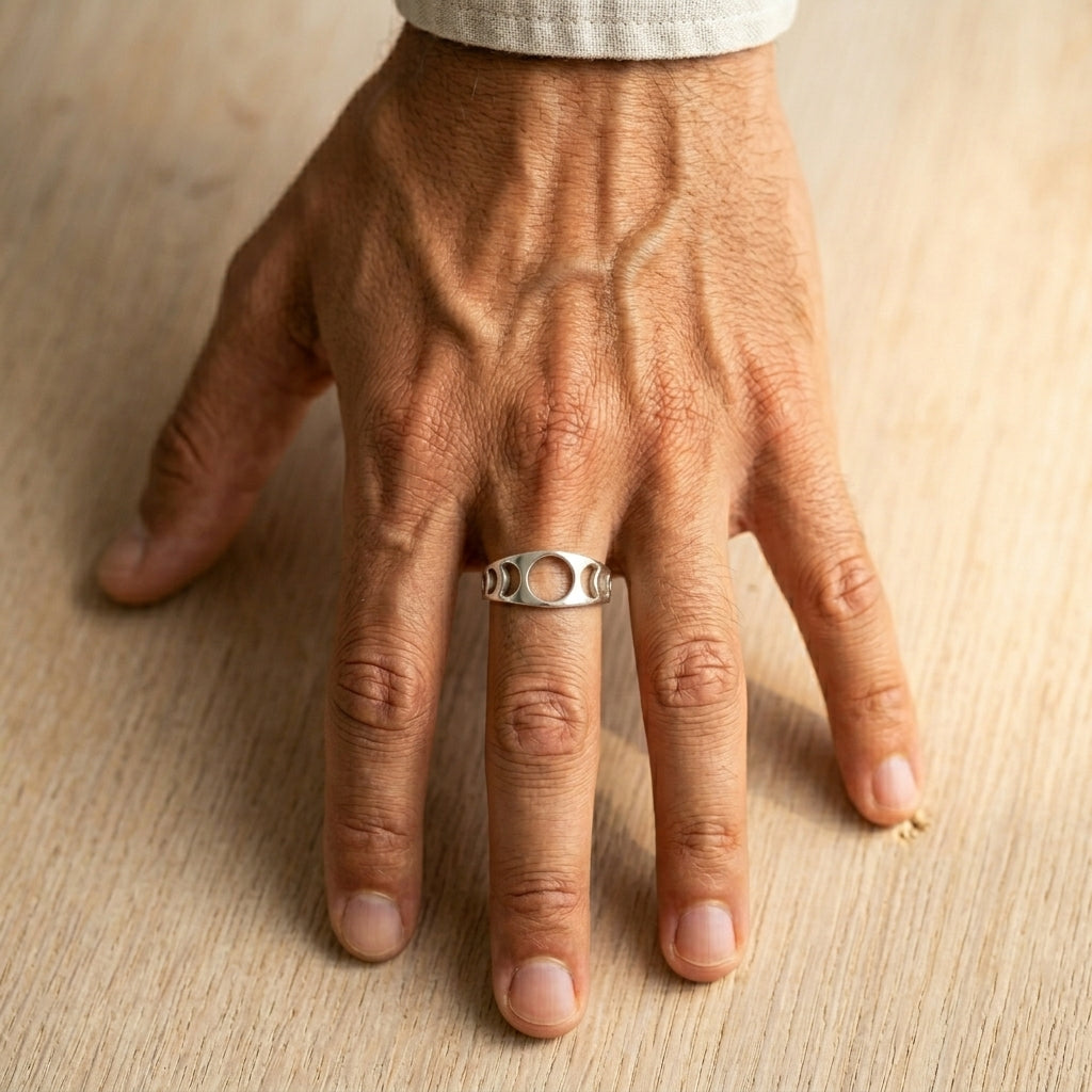 Men's Moon Phase Ring