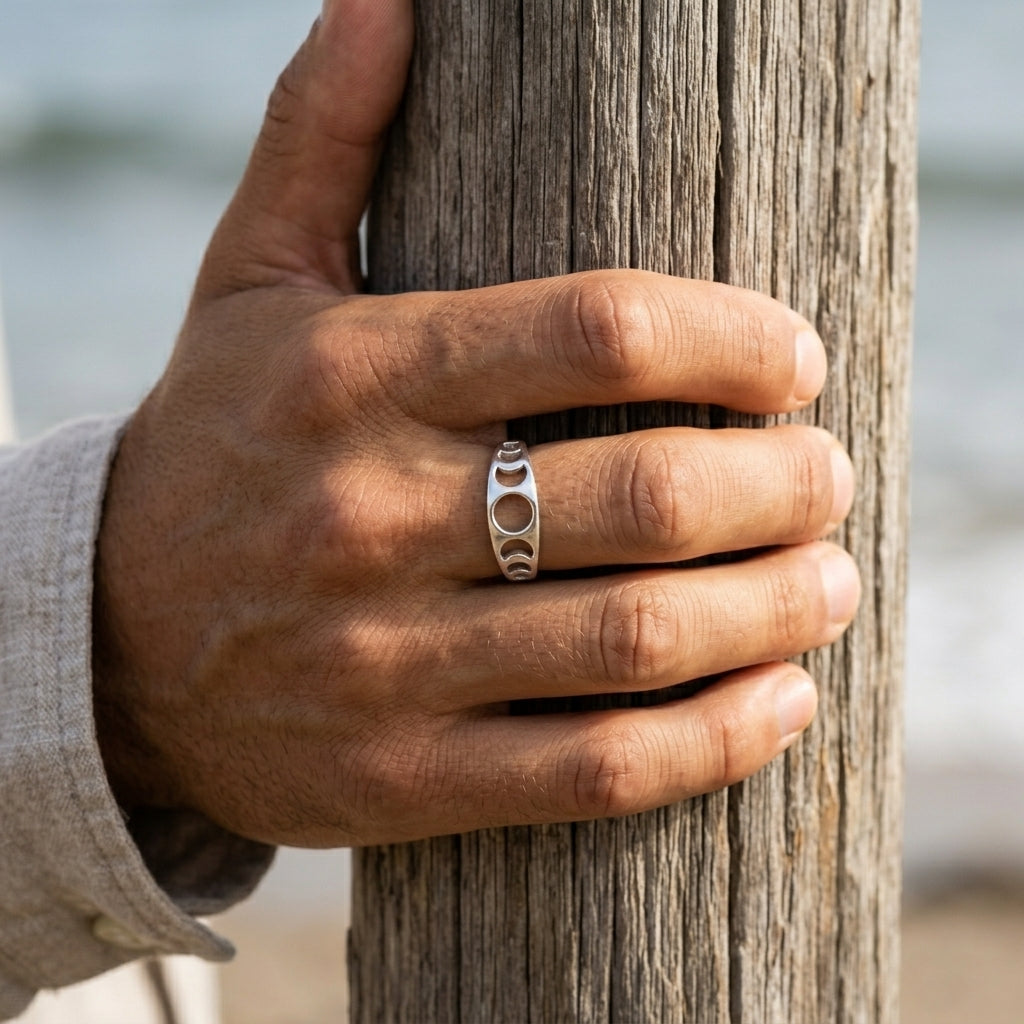 Men's Moon Phase Ring