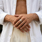 Men's Openwork Cross Ring