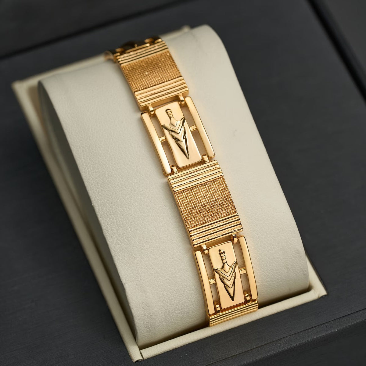 Men's Rectangular Link Segment Bracelet