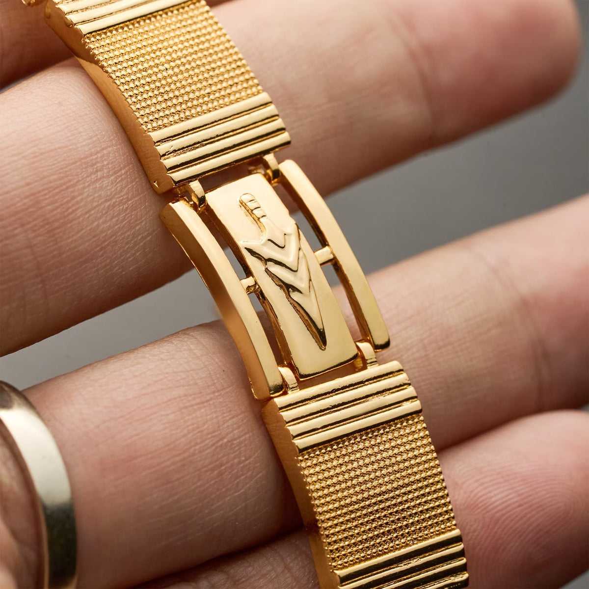 Men's Rectangular Link Segment Bracelet