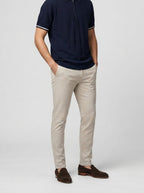 Men's Smart-Casual Knitted Short Sleeve Zip Polo Shirt