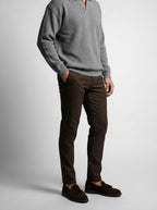 Men's Smart-Casual Oversized Waffle Knit Long Sleeve Polo Shirt