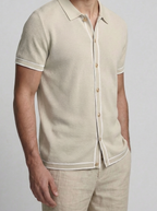 Men's Smart-Casual Short Sleeve Knit Polo Shirt