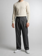 Men's Smart Double Pleat Wide Leg Trousers