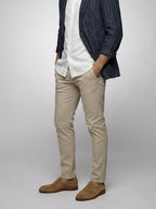 Men's Smart Pinstripe Linen Notch Lapel Blazer