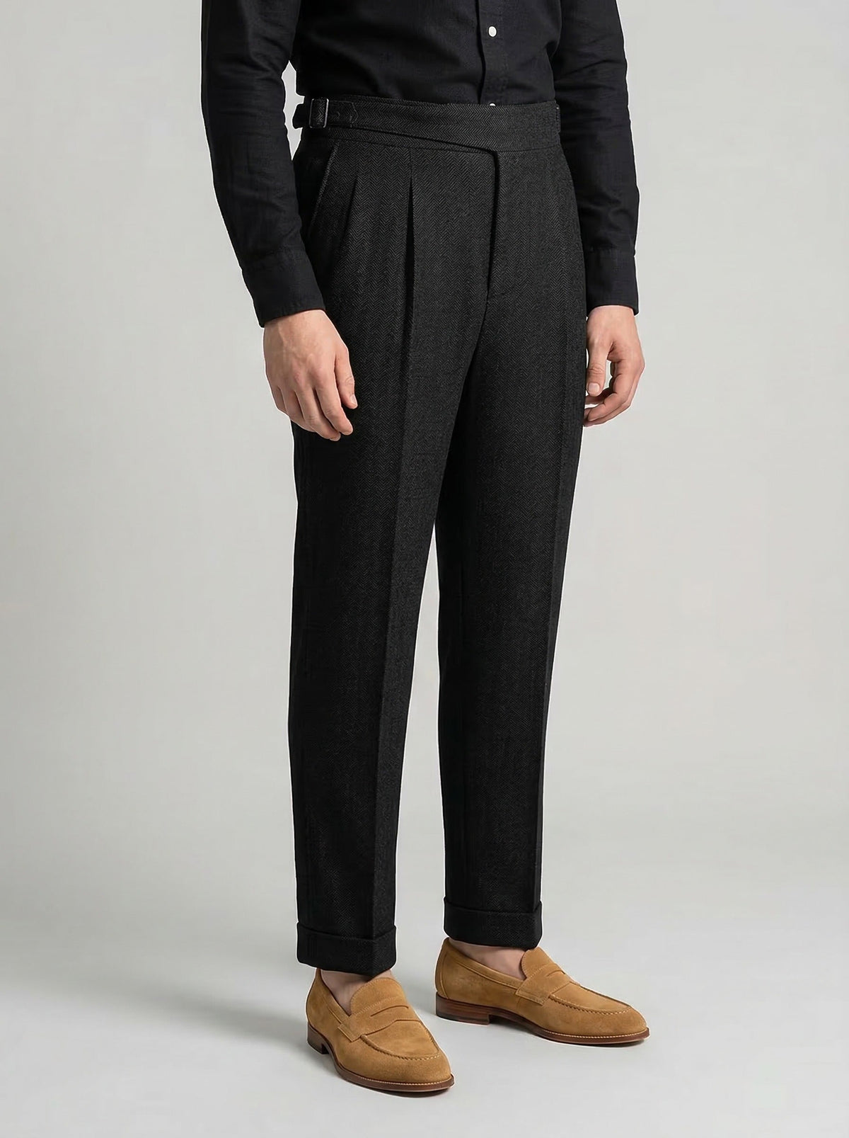 Men's Smart Pleated Tailored Trousers