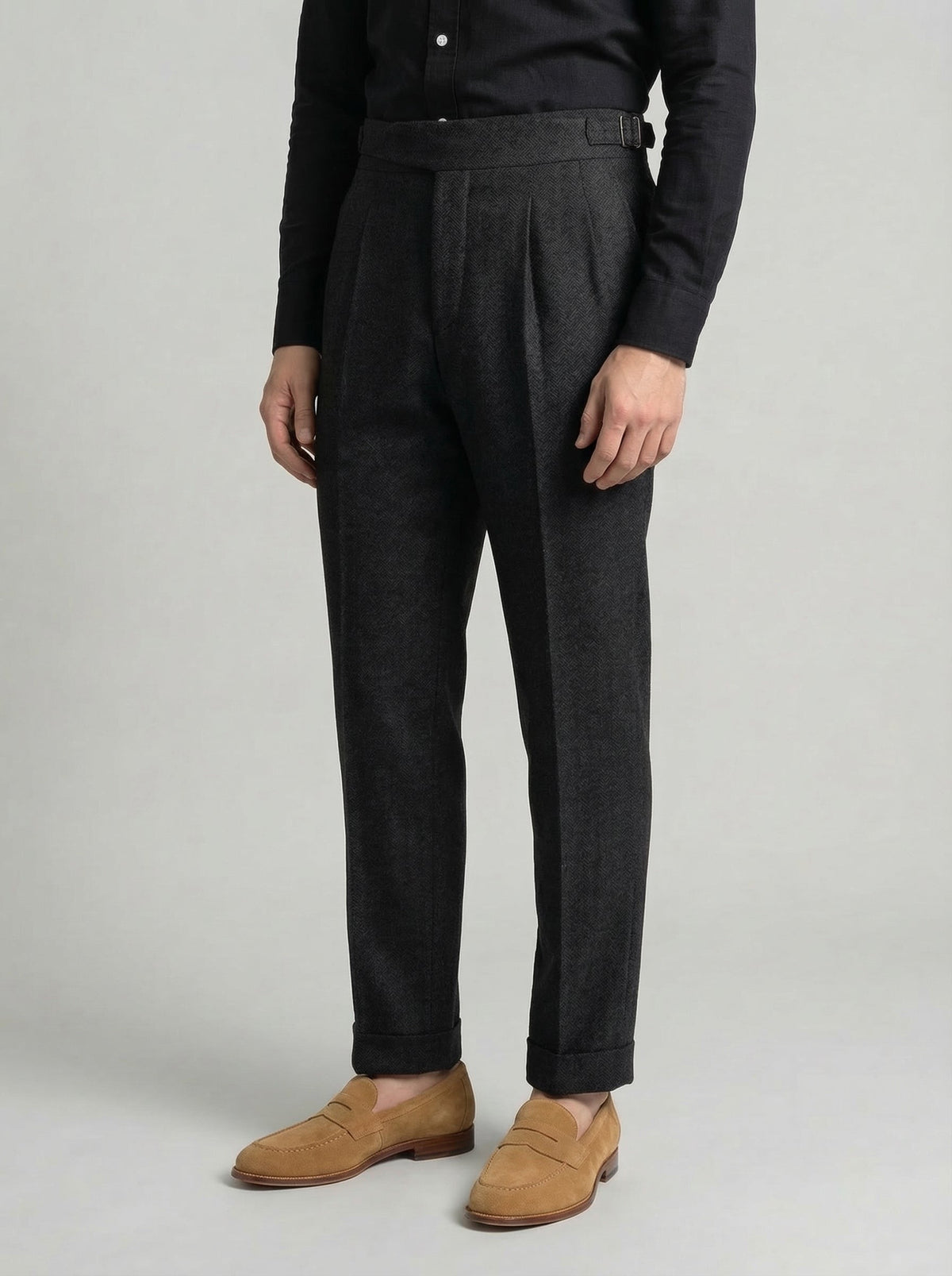 Men's Smart Pleated Tailored Trousers