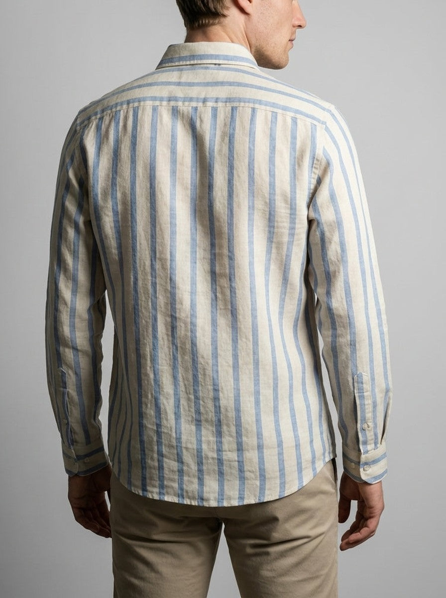Men's Smart Striped Oxford Button Down Shirt