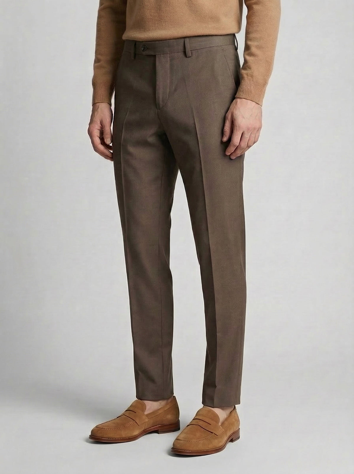 Men's Smart Tapered Tailored Trousers