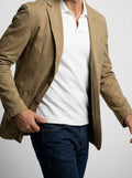 Men's Smart Unlined Cotton Blazer with Patch Pockets