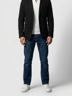 Men's Smart Unlined Cotton Blazer with Patch Pockets