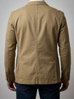 Men's Smart Unlined Cotton Blazer with Patch Pockets