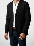 Men's Smart Unlined Cotton Blazer with Patch Pockets