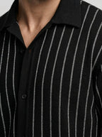Men's Striped Knit Two-Piece Set