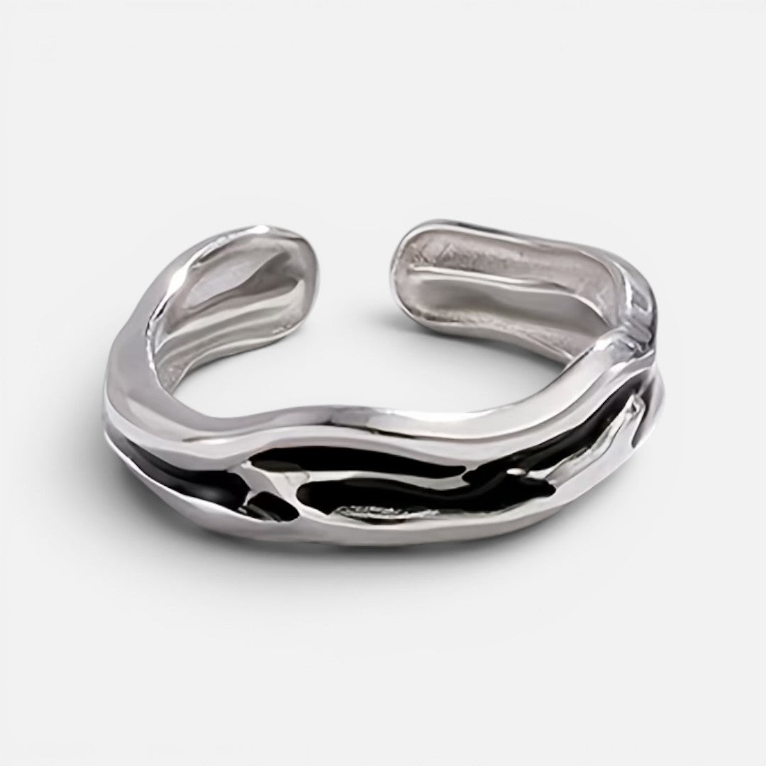 Men's Wave Cuff Ring