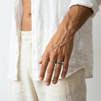 Men's Wave Cuff Ring