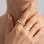 Women's Baguette Crystal Ring