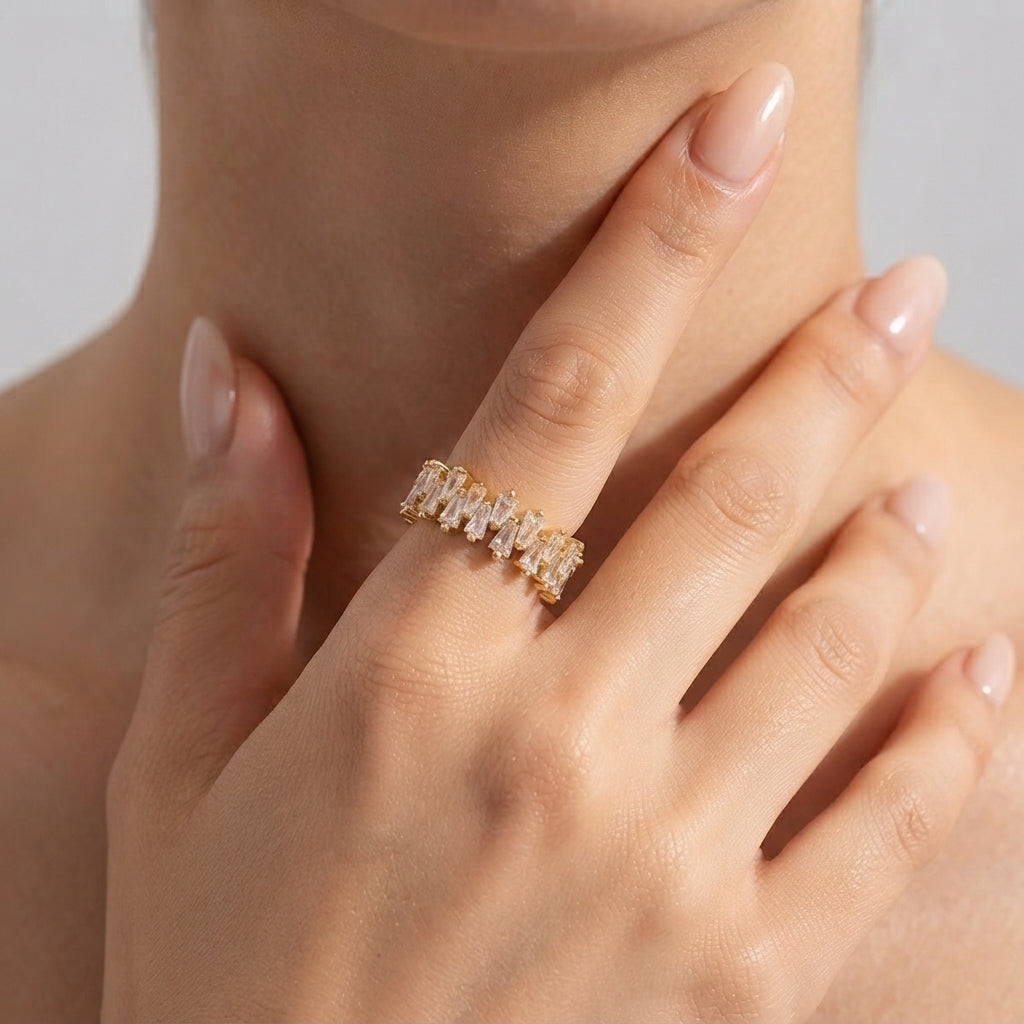 Women's Baguette Crystal Ring