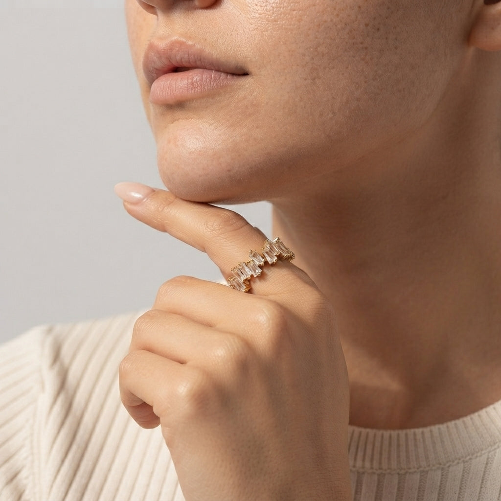 Women's Baguette Crystal Ring