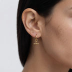Women's Bar Drop Huggie Earrings