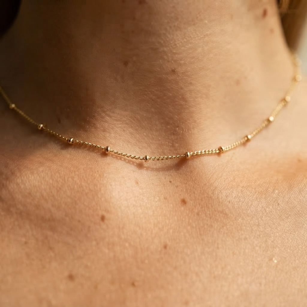 Women's Beaded Chain Choker