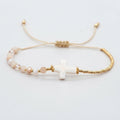 Women's Beaded Cross Bracelet