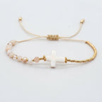Women's Beaded Cross Bracelet