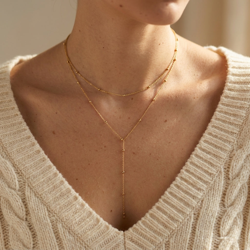 Women's Beaded Lariat Necklace