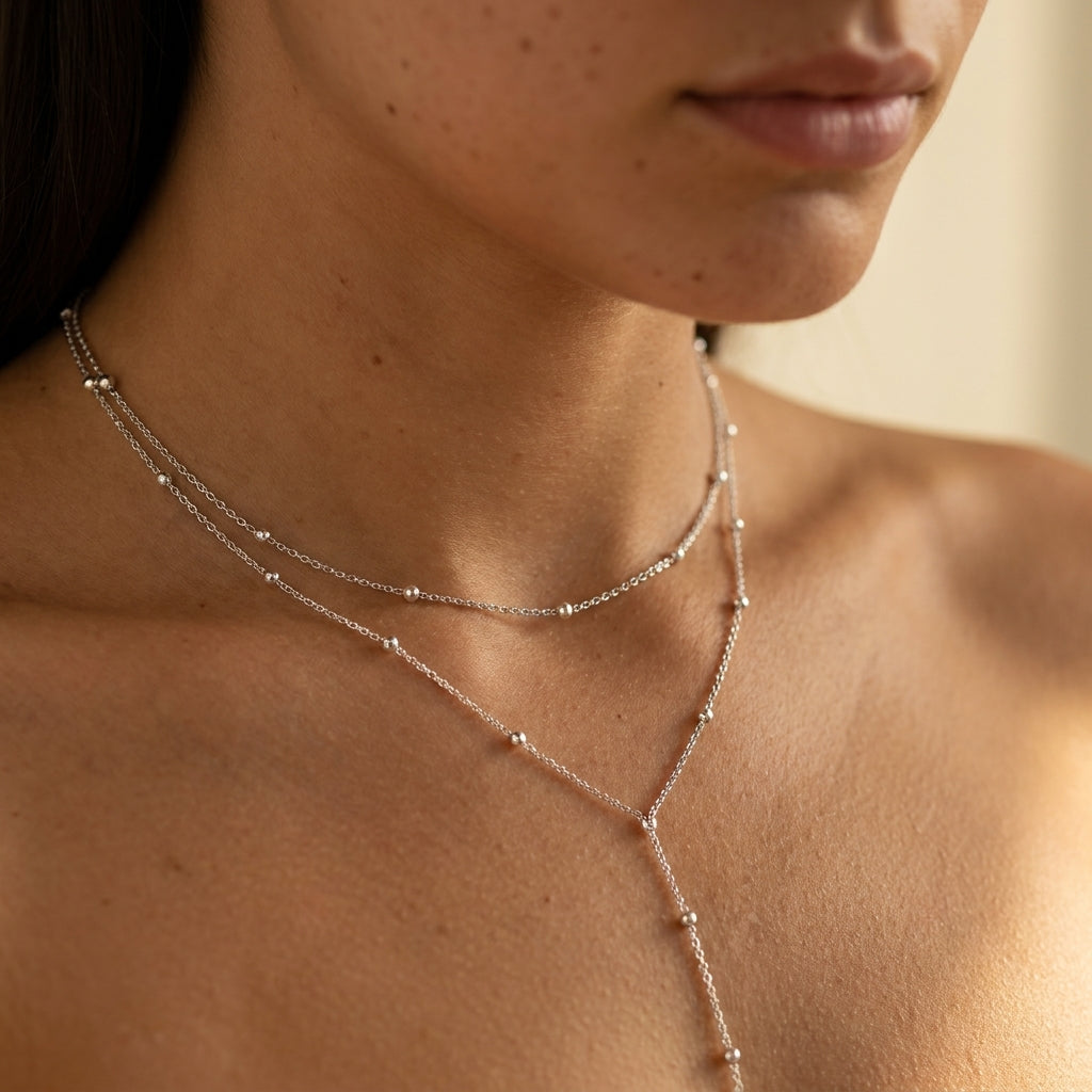 Women's Beaded Lariat Necklace