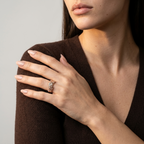 Women's Beaded Leaf Ring