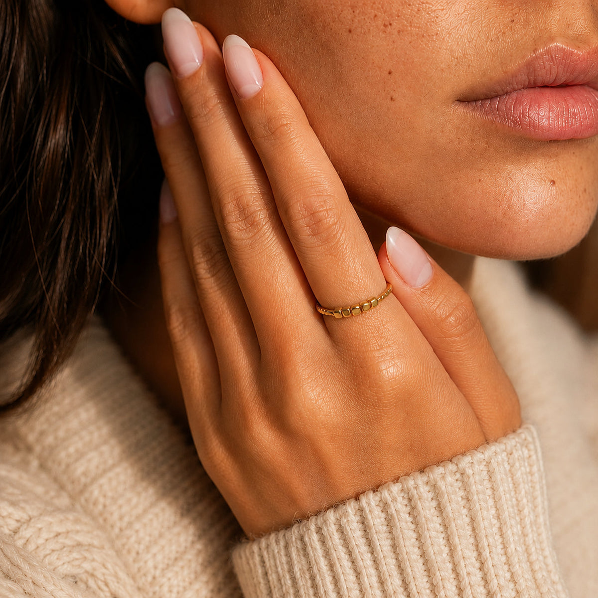 Women's Beaded Stacking Ring
