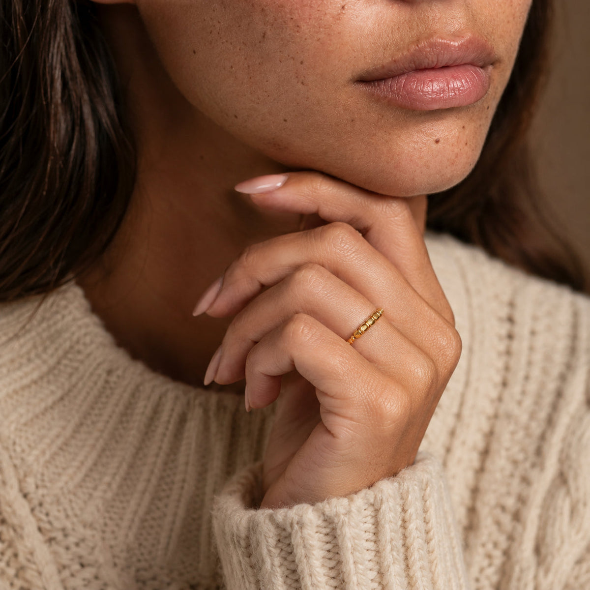 Women's Beaded Stacking Ring